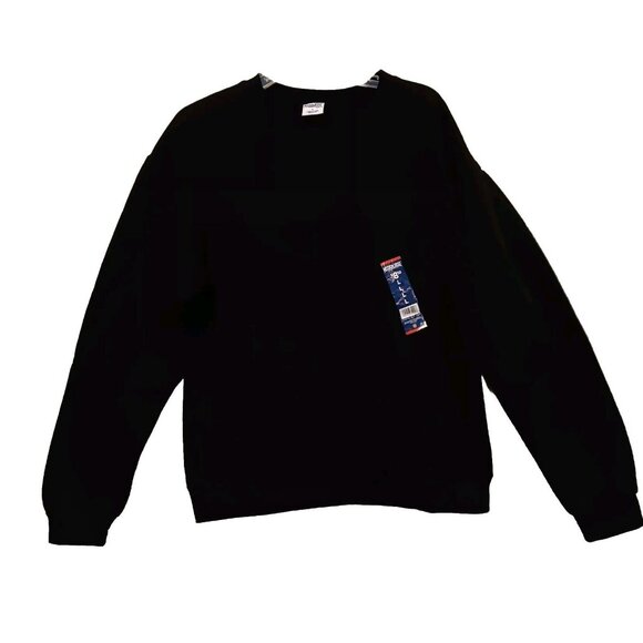 Mission Ridge Mens Black Large New Jogging Sweatshirt Long‎ Sleeve Crewneck - Picture 10 of 10